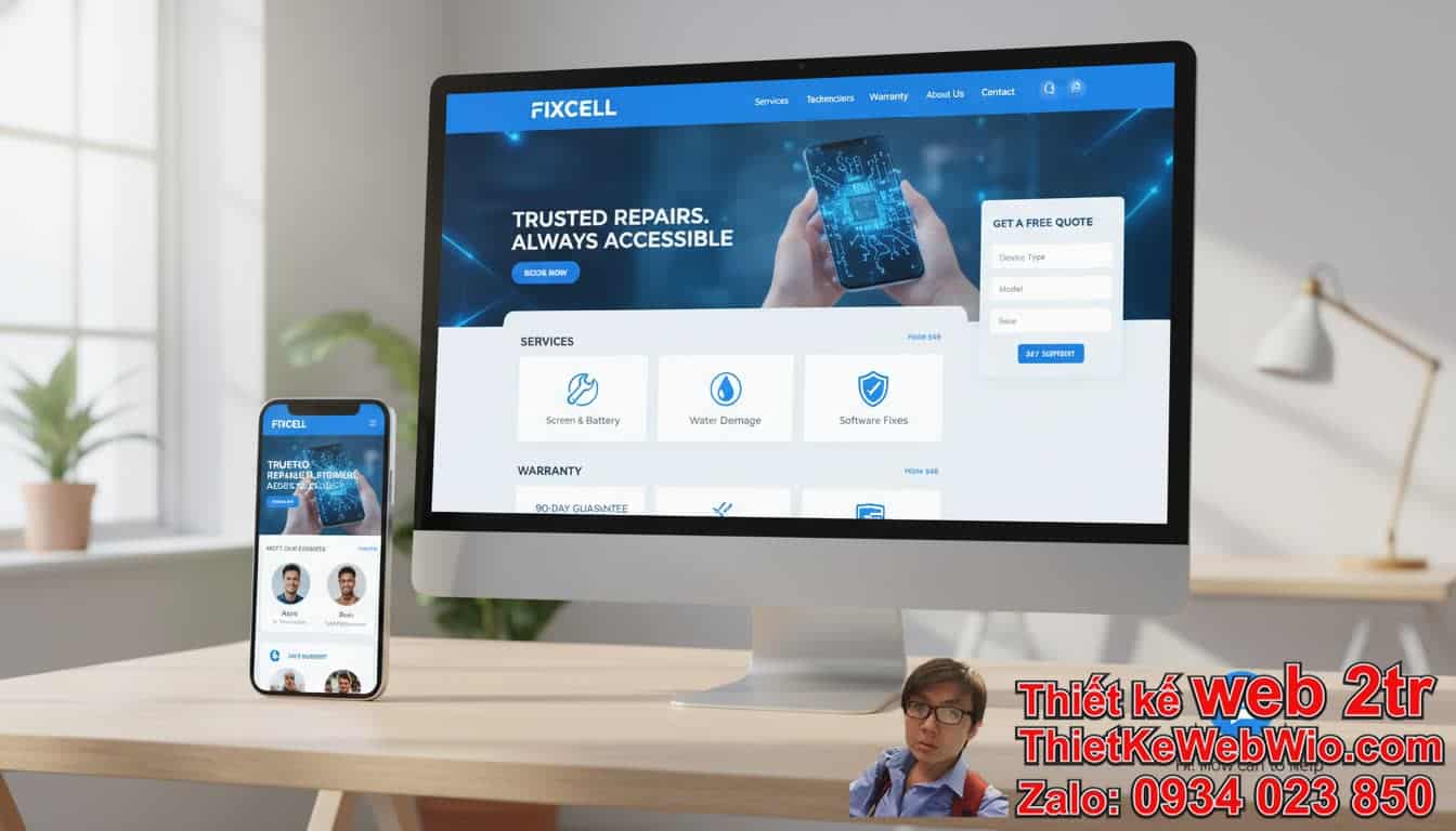 1. Thiết Kế Web Dịch Vụ Sửa Điện Thoại Giá Rẻ: Tại Sao Lại Cần Thiết Cho Cửa
Hàng Của Bạn? 1. Thiết Kế Web Dịch Vụ Sửa Điện Thoại Giá Rẻ: Tại Sao Lại Cần Thiết Cho Cửa
Hàng Của Bạn?