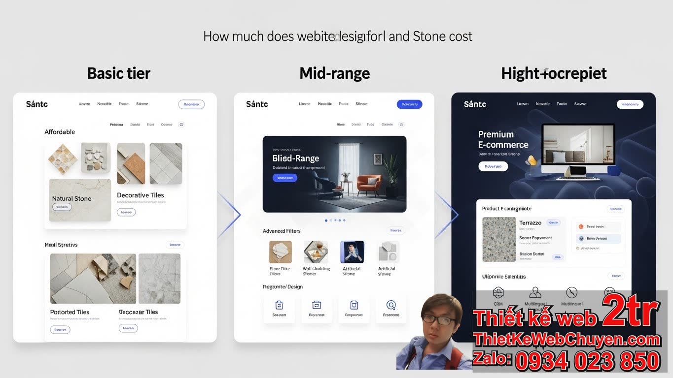 1. Thiết kế web gạch đá ốp lát bao nhiêu tiền? Tổng quan về chi phí