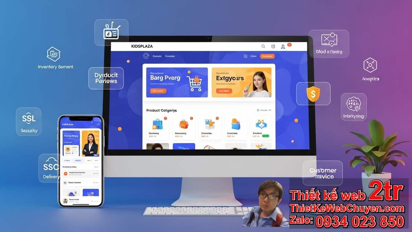 1. Thiết kế web giống KIDSPLAZA bao nhiêu tiền nếu làm theo yêu cầu?