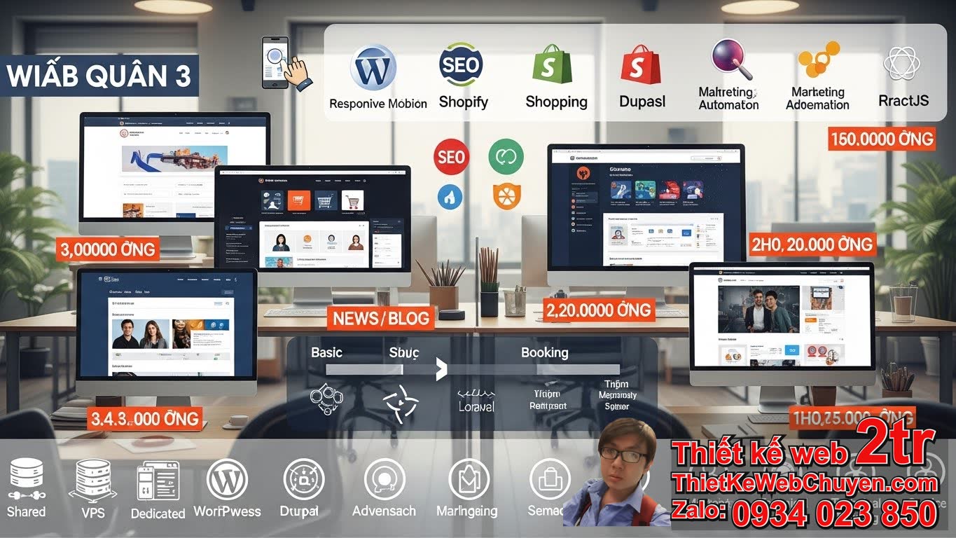 1. Thiết kế web tại quận 3 bao nhiêu tiền - Các yếu tố ảnh hưởng đến chi phí?