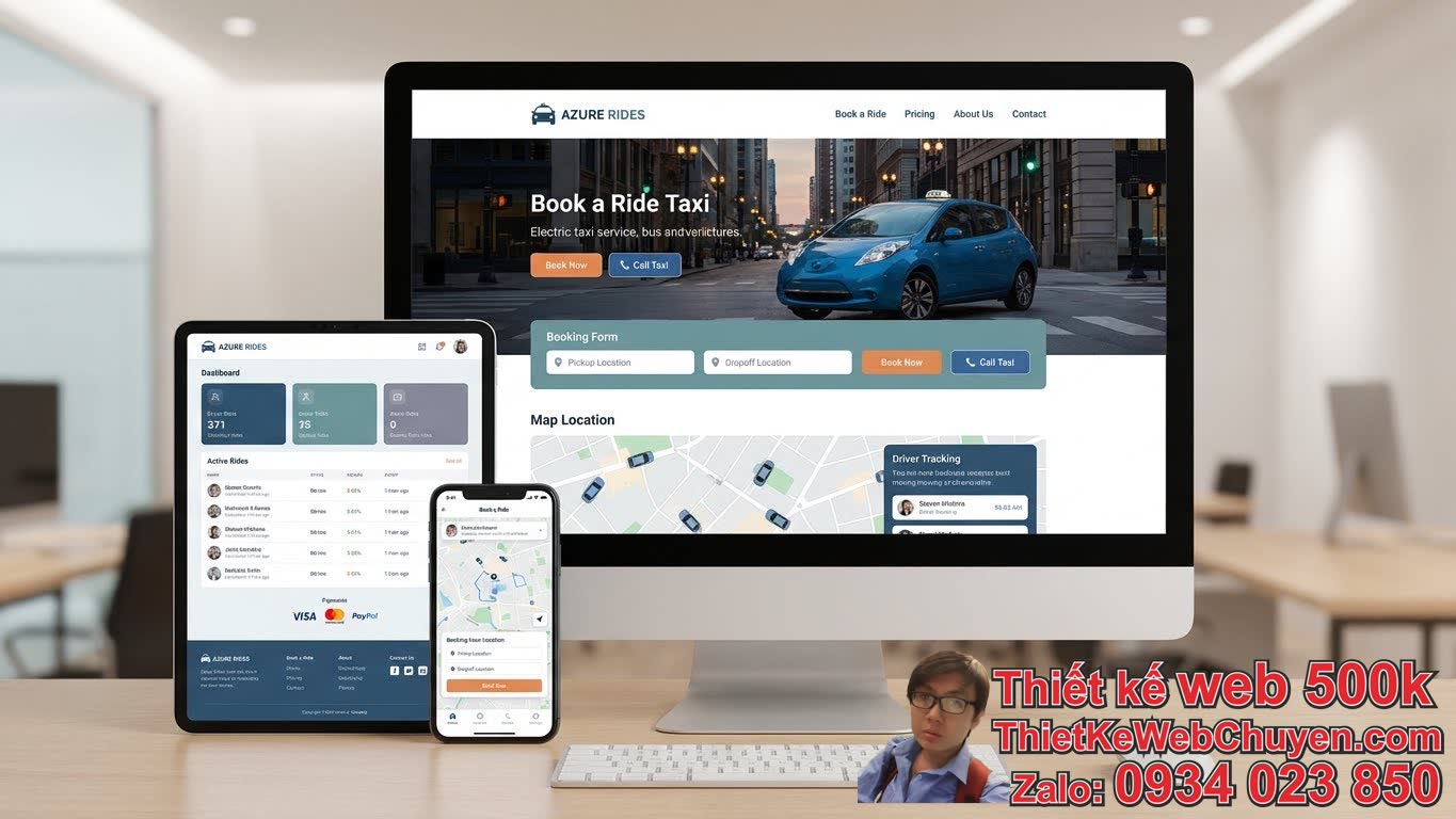 1. Thiết kế website taxi tông xanh dương có gì đặc biệt? 1. Thiết kế website taxi tông xanh dương có gì đặc biệt?