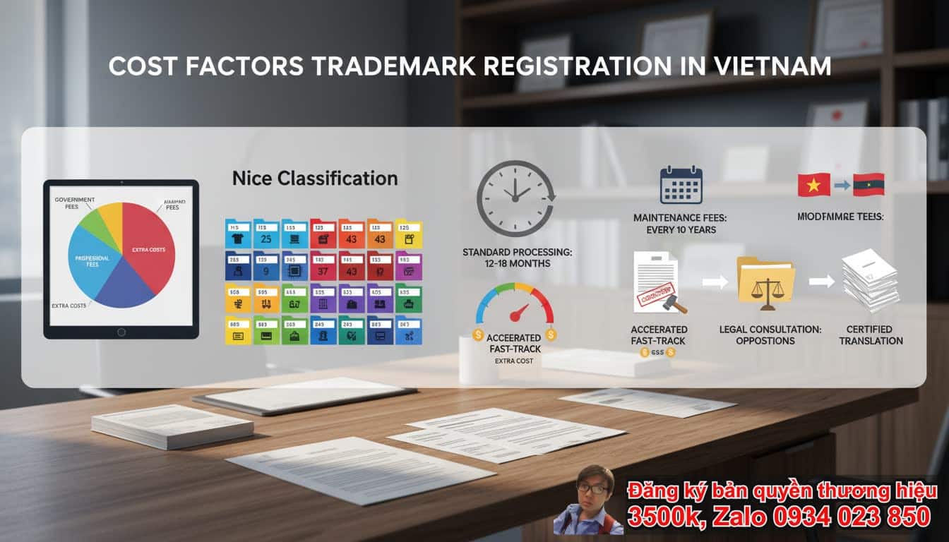 2. Các yếu tố ảnh hưởng đến chi phí đăng ký bảo hộ tên thương mại là gì?