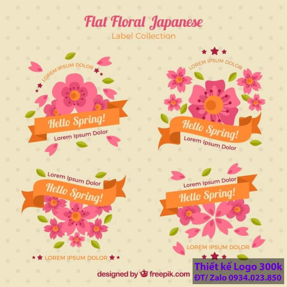 Thiết kế logo hoa phượng đỏ