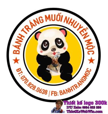 Thiết Kế Logo Ăn Vặt Bánh Tráng Muối Nhuyễn Mộc