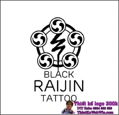 Thiết Kế Logo BLACK RAIJIN TATTOO