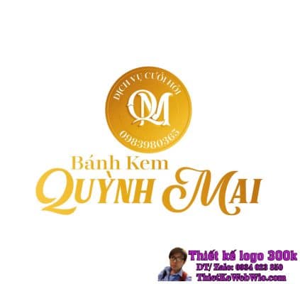 Thiết Kế Logo Bánh Kem Quỳnh Mai