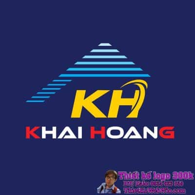 Thiết Kế Logo Cơ Khí Xây Dựng KH (Khải Hoàng)