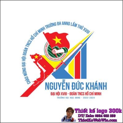 Thiết Kế Logo Đại Hội Đoàn TNCS Hồ Chí Minh Nguyễn Đức Khánh