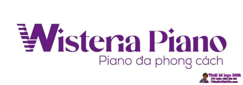 Thiết Kế Logo Đào Tạo Piano Wisteria