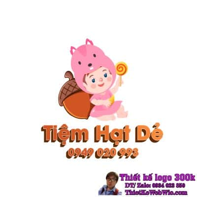 Thiết Kế Logo Đồ Ăn Vặt Tiệm Hạt Dẻ