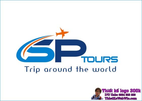 Thiết Kế Logo Du Lịch Sparklines SP Tours
