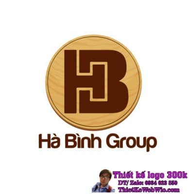 Thiết Kế Logo Gỗ HB Hà Bình Group
