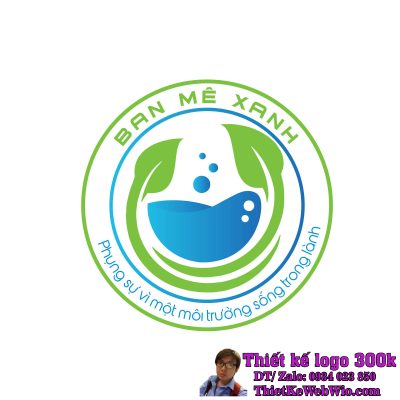 Thiết Kế Logo Hệ Thống Xử Lý Nước Thải BAN MÊ XANH