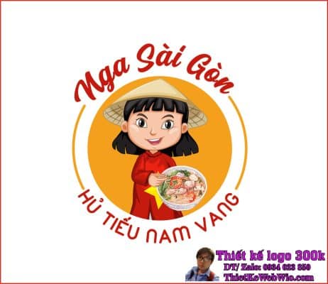 Thiết Kế Logo Hủ Tiếu NGA SÀI GÒN