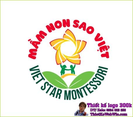 Thiết Kế Logo Mầm Non Viet Star