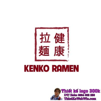 Thiết Kế Logo Mỳ Ramen Phong Cách Nhật Kenko Ramen