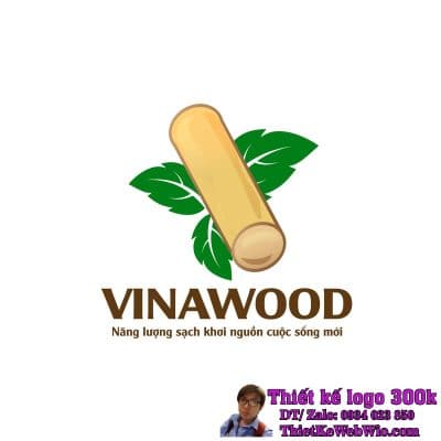 Thiết Kế Logo Nguyên Liệu và Chất Đốt Vina Wood