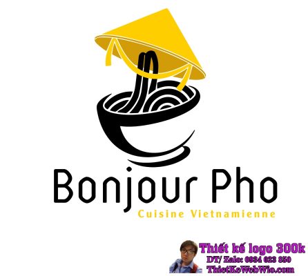 Thiết Kế Logo Nhà Hàng Bonjour Pho