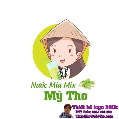 Thiết Kế Logo Nước Mía Mix Mỹ Tho