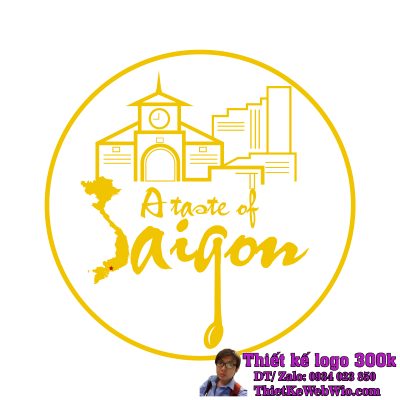 Thiết Kế Logo Quán Ăn Saigon Taste
