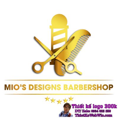 Thiết Kế Logo Salon MIO’S DESIGNS BARBERSHOP