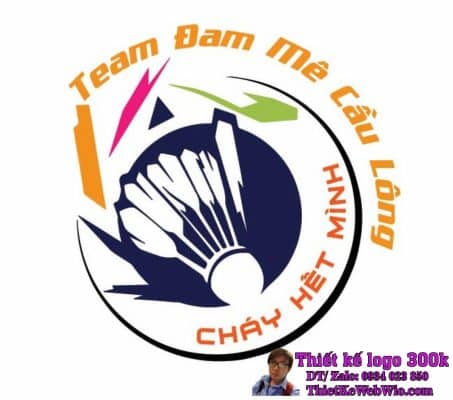 Thiết Kế Logo Thể Thao Team Đam Mê Cầu Lông