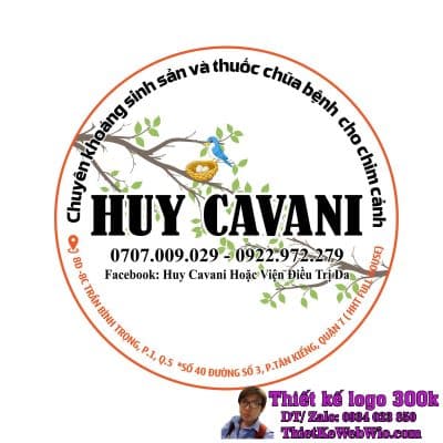 Thiết Kế Logo Thuốc Chữa Bệnh Cho Chim Huy Cavani