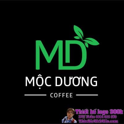 Thiết Kế Logo Tiệm Coffee MD Mộc Dương