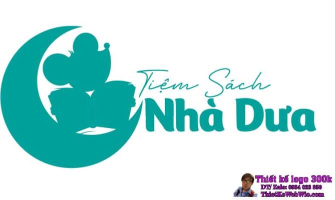 Thiết Kế Logo Tiệm Sách Nhà Dưa