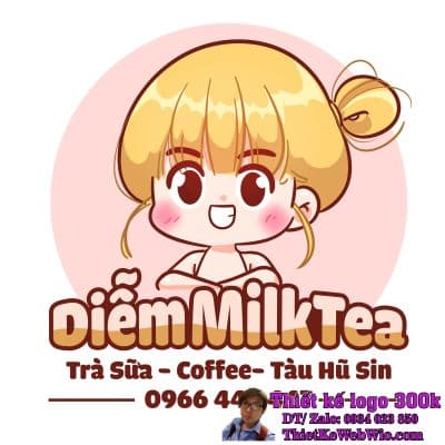 Thiết Kế Logo Trà Sữa - Coffee - Tàu Hũ Sin Diễm MilkTea