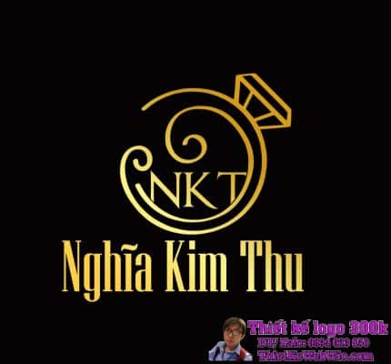 Thiết Kế Logo Vàng NKT (Nghĩa Kim Thu)