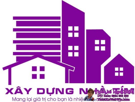 Thiết Kế Logo XÂY DỰNG NHÀ TÍM