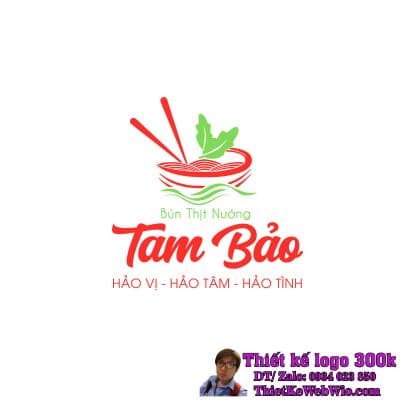 Thiết kế Logo Ẩm Thực Bún Thịt Nướng Tam Bảo