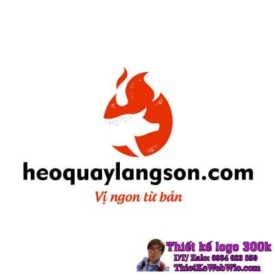 Thiết kế logo Ẩm thực Đông Bắc heoquaylangson