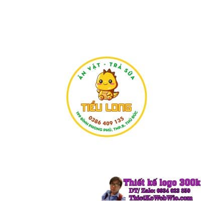 Thiết kế logo Ăn Vặt Trà Sữa Tiểu Long