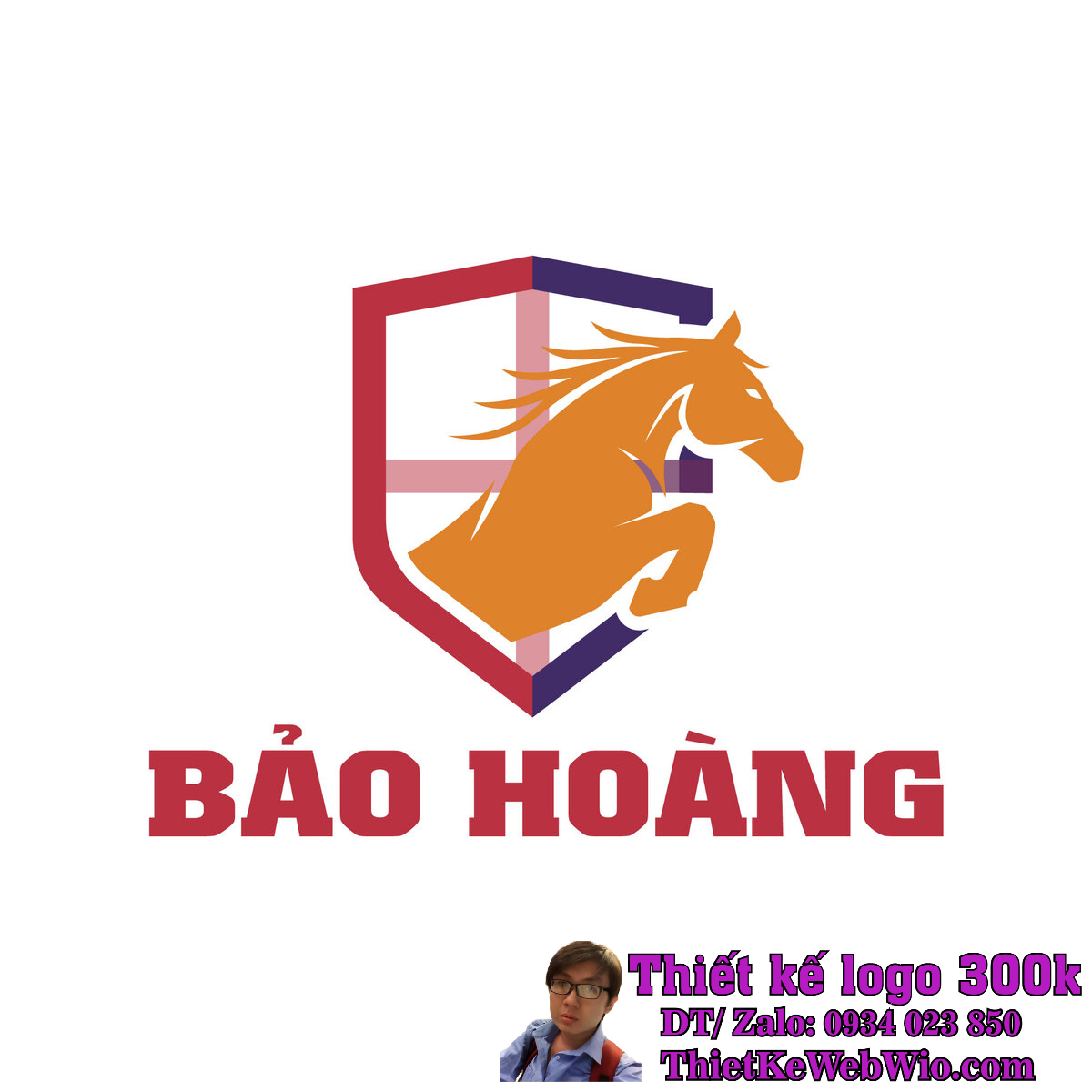 Thiết kế logo Bảo Hoàng, GIÁ RẺ 300K ĐẸP CHUYÊN NGHIỆP - WIO