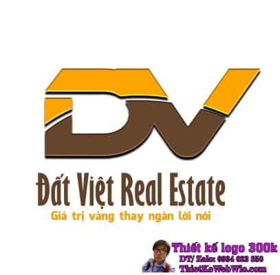 Thiết kế logo Bất động sản Đất Việt Real Estate