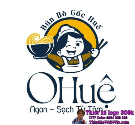 Thiết kế logo Bún Bò Gốc Huế O Huệ