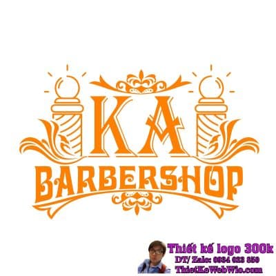 Thiết kế logo Cắt tóc nam KA Barbershop