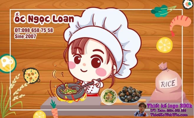 Thiết kế logo Chibi Ốc Ngọc Loan