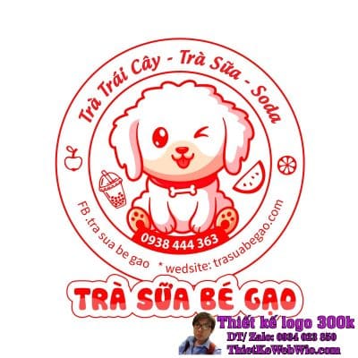 Thiết kế logo Chibi Trà Sữa BÉ GẠO