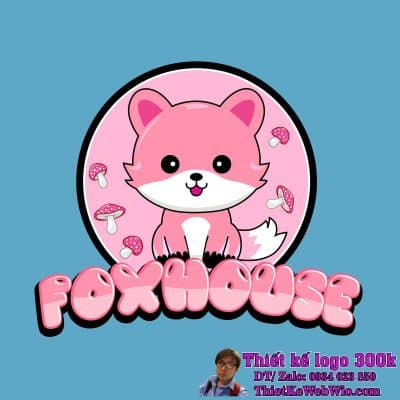 Thiết kế logo Chibi nấm FOX House