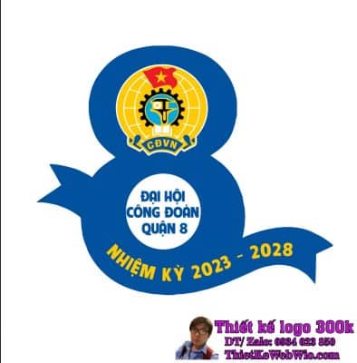 Thiết kế logo ĐẠI HỘI XII CÔNG ĐOÀN QUẬN 8