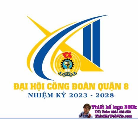 Thiết kế logo Đại hội Công đoàn Quận 8
