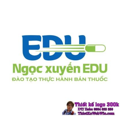 Thiết kế logo Đào tạo thực hành bán thuốc Ngọc Xuyến EDU