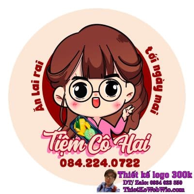 Thiết kế logo Đồ Ăn Tiệm Cô Hai