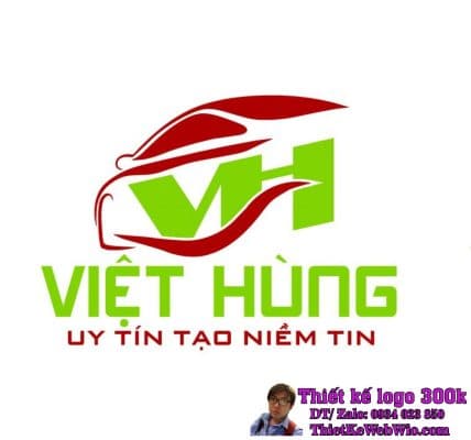 Thiết kế logo GARA Ô TÔ VH (VIỆT HÙNG)