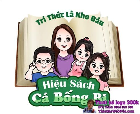 Thiết kế logo Hiệu sách Cá Bống Bi