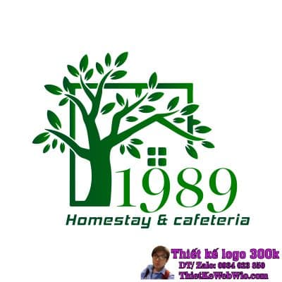 Thiết kế logo Homestay & Cafeteria 1989