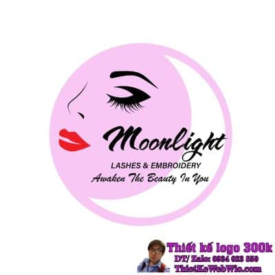 Thiết kế logo Lashes & Embroidery Moonlight Beauty